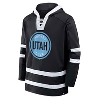 Men's Fanatics Black Utah Hockey Club Inside Line Pullover Hoodie