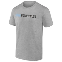 Men's Fanatics Heather Gray Utah Hockey Club Wordmark Logo T-Shirt