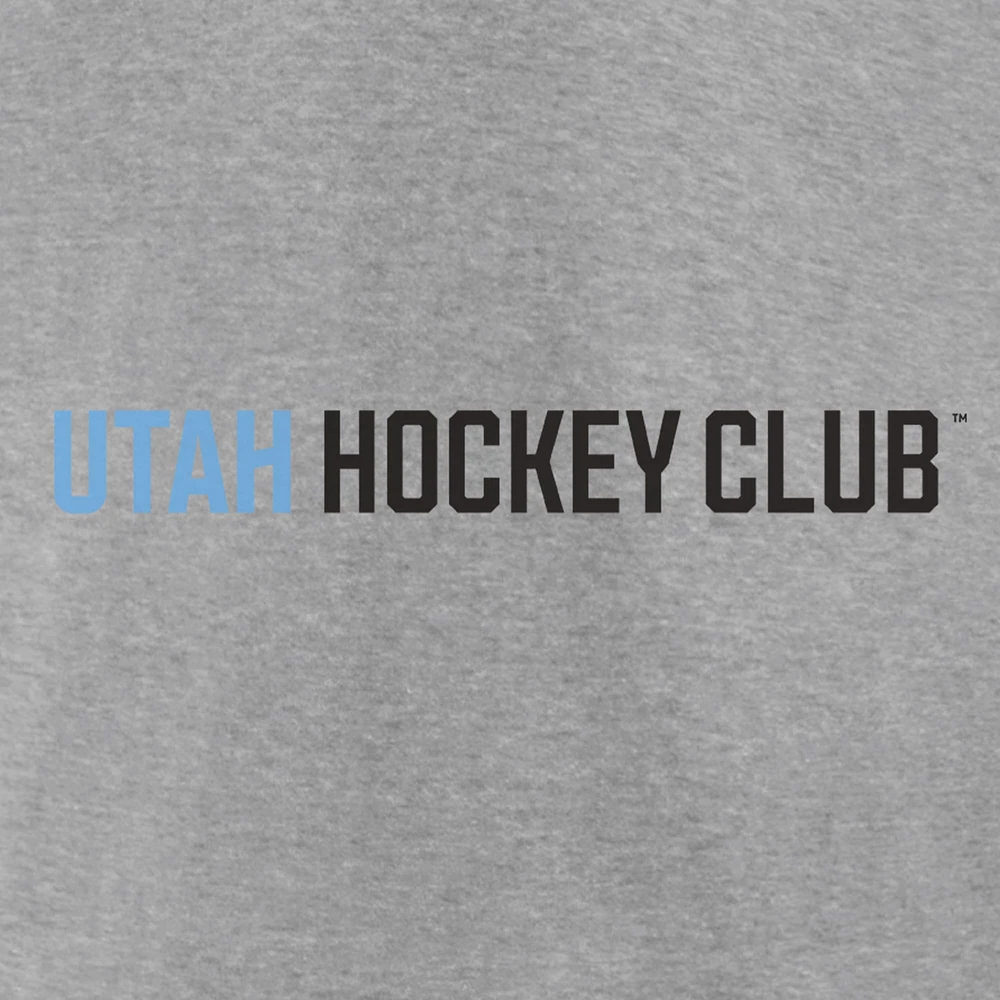 Men's Fanatics Heather Gray Utah Hockey Club Wordmark Logo T-Shirt