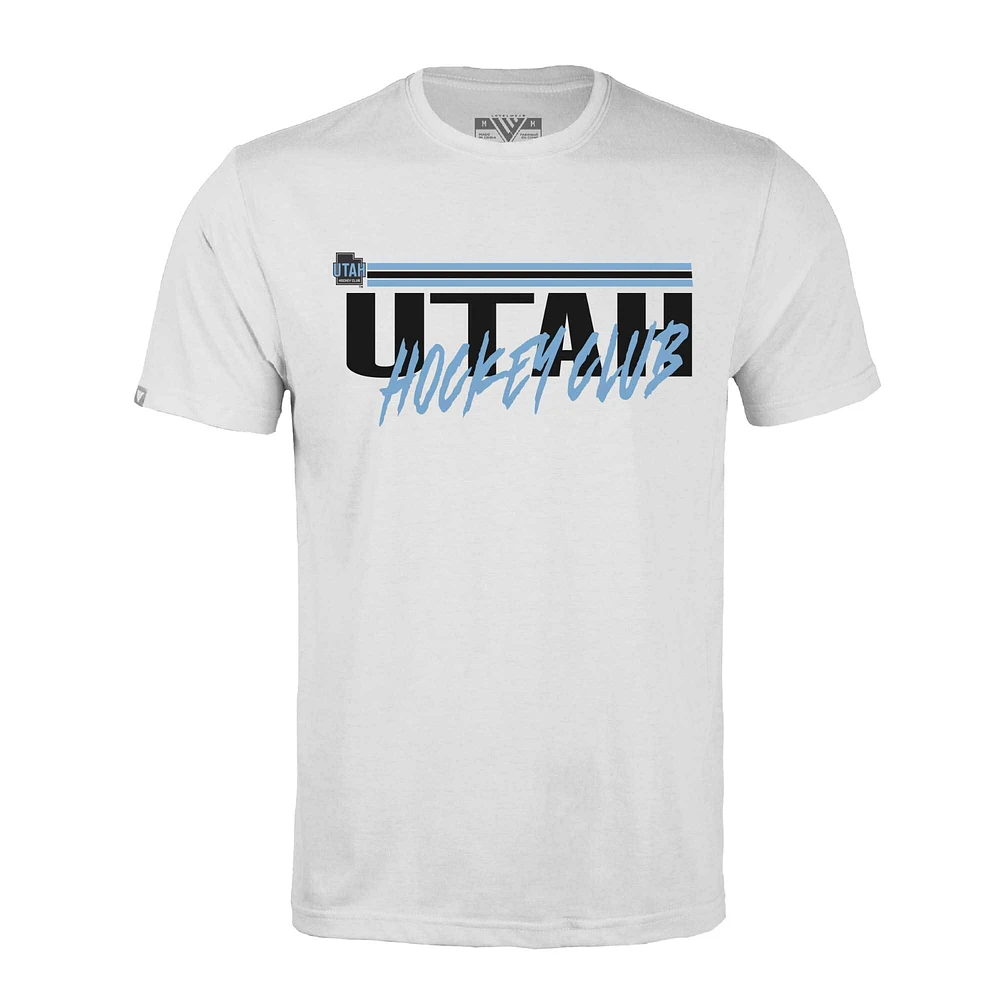 Men's Levelwear White Utah Hockey Club Richmond Etched T-Shirt