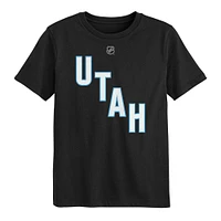 Preschool Clayton Keller Black Utah Hockey Club Authentic Stack Name & Number T-Shirt