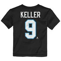 Toddler Clayton Keller Black Utah Hockey Club Name & Number T-Shirt