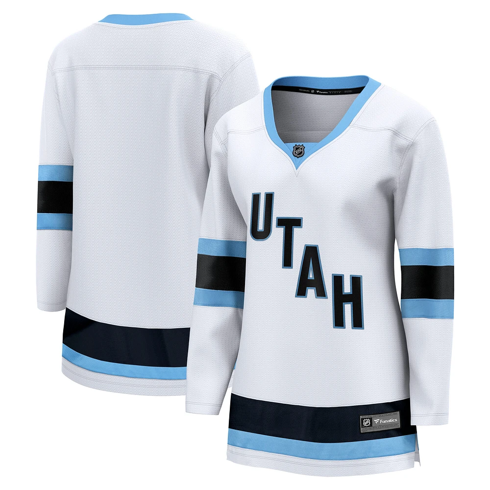 Women's Fanatics White Utah Hockey Club Away Premier Breakaway Jersey