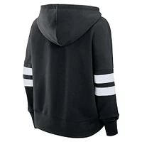Women's Fanatics Black Utah Hockey Club Oversized Seize V-Neck Pullover Hoodie