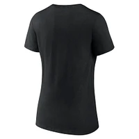 Women's Fanatics Black Utah Hockey Club Secondary Logo V-Neck T-Shirt