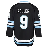 Maillot de joueur premier plan à domicile Clayton Keller Black Utah Hockey Club pour jeunes