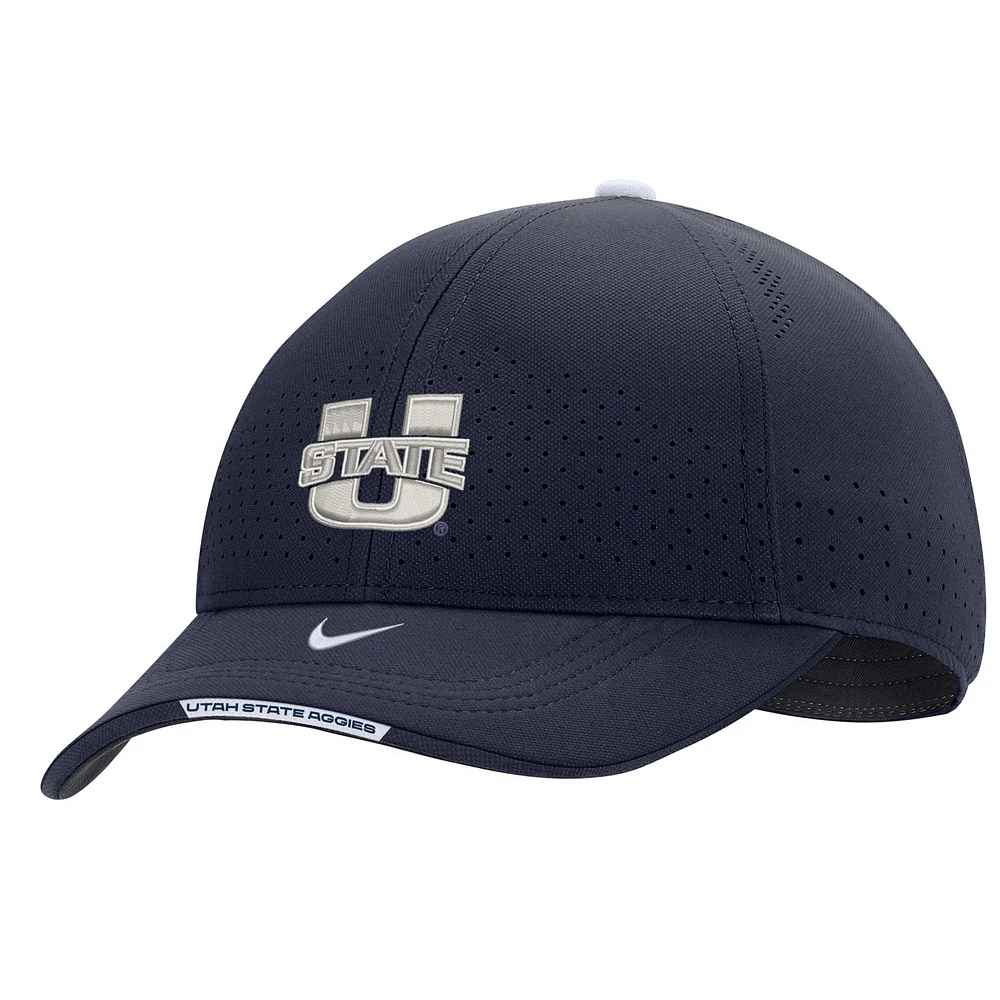 Casquette réglable pour homme Nike Utah State Aggies 2022 Sideline Legacy91 Performance - Bleu marine