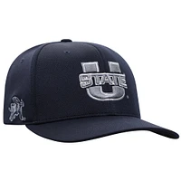 Men's Top of the World True Navy Utah State Aggies Reflex Flex Hat