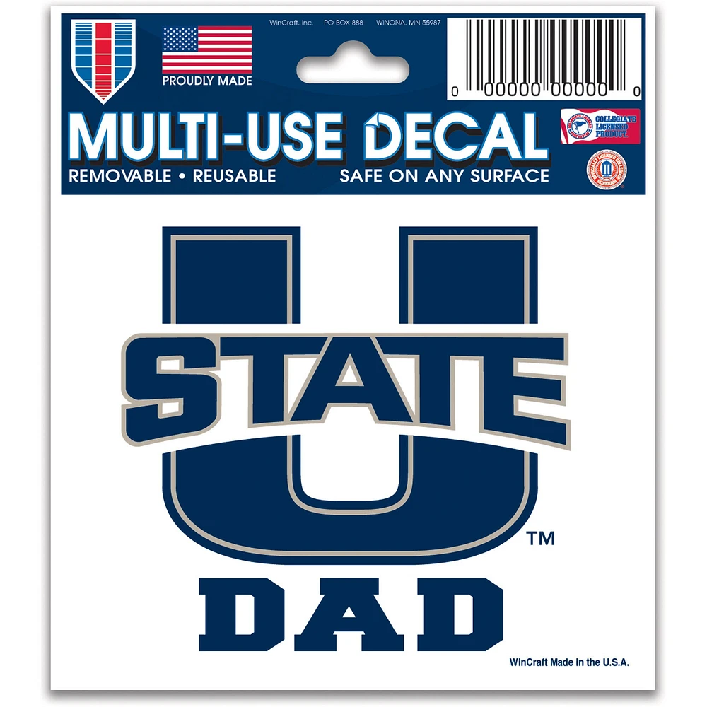 WinCraft Utah State Aggies 3 '' x 4 '' Décalque multi-usage de l'équipe