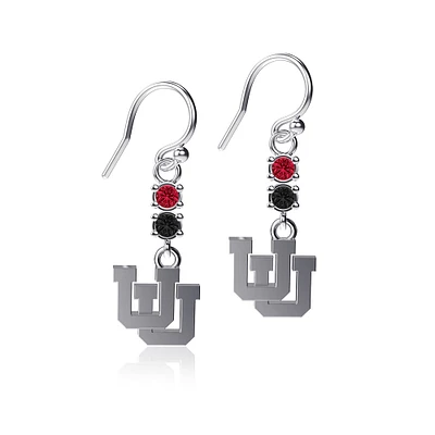 Dayna Designs Utah Utes Dangle Crystal Earrings