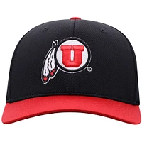 Casquette ajustée Top of the World noire Utah Utes Reflex pour homme