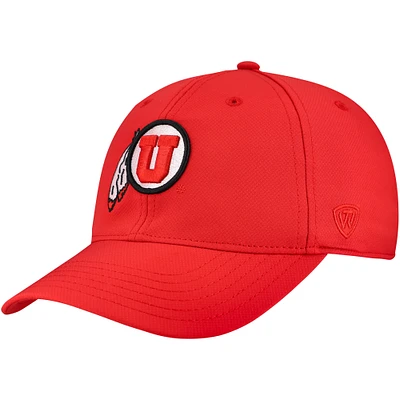 Casquette ajustable Top of the World pour homme Utah Utes Victory Trainer rouge