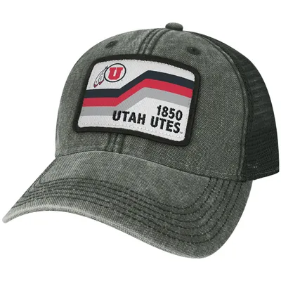 Utah Utes Sun & Bars Dashboard Trucker Snapback Hat - Black