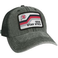 Men's Black Utah Utes Sun & Bars Dashboard Trucker Snapback Hat