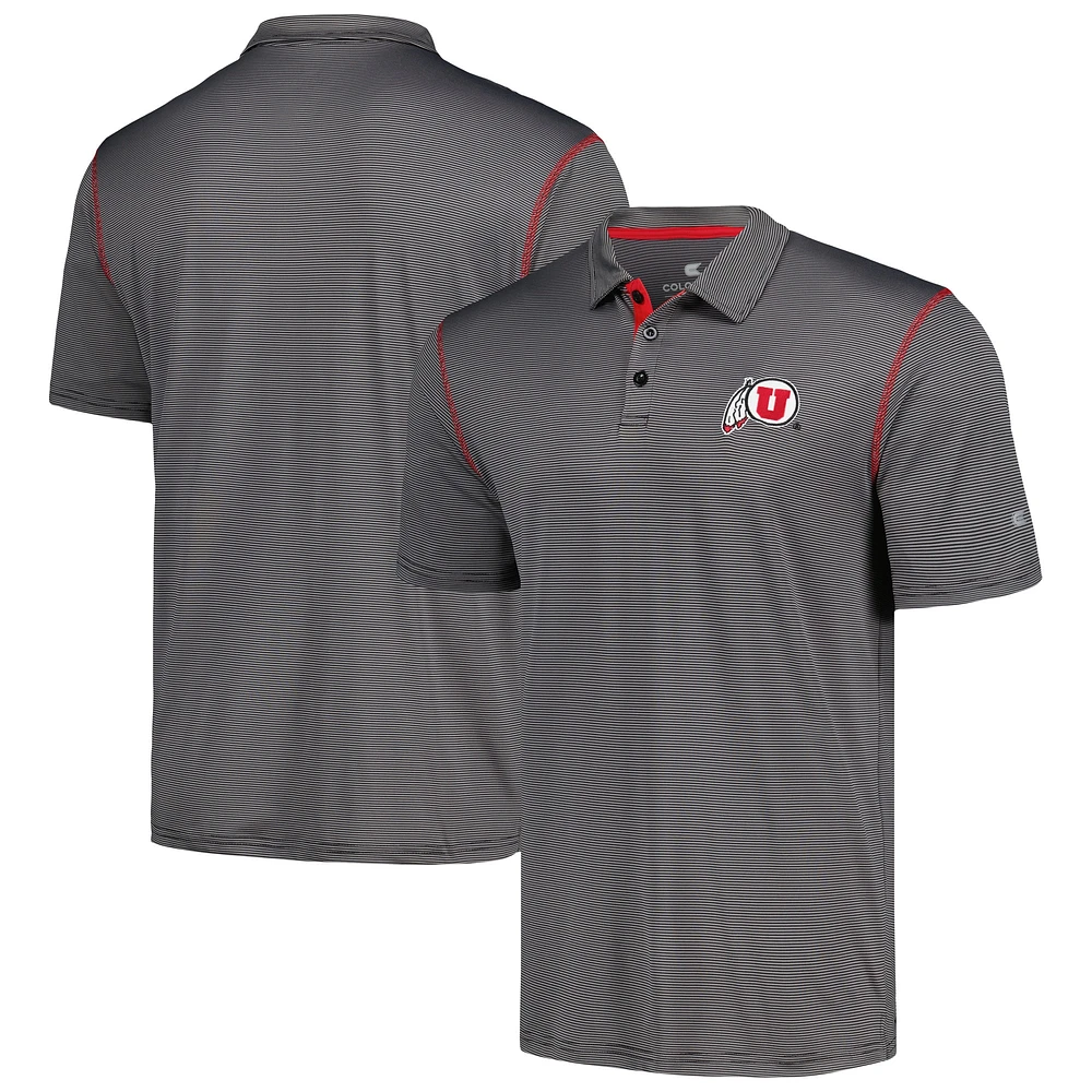 Men's Colosseum  Black Utah Utes Cameron Polo