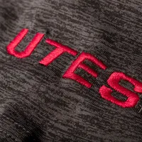 Men's Colosseum Black Utah Utes Down Swing Polo