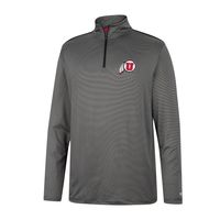 Men's Colosseum Charcoal Utah Utes Logo Quarter-Zip Windshirt