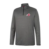 Coupe-vent Colosseum Charcoal Utah Utes Logo Quarter-Zip pour homme