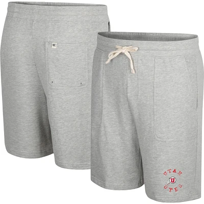 Colosseum Heather Grey Utah Utes aime entendre ce short en tissu éponge