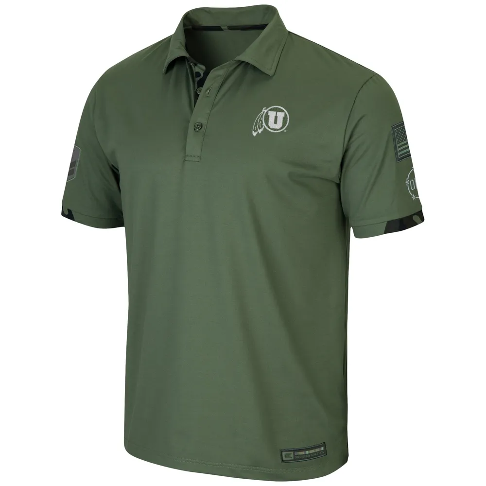 Polo pour hommes Colosseum Olive Utah Utes OHT Military Appreciation Echo