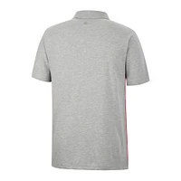 Polo léger Utah Utes Caddy Colosseum rouge/gris chiné pour homme