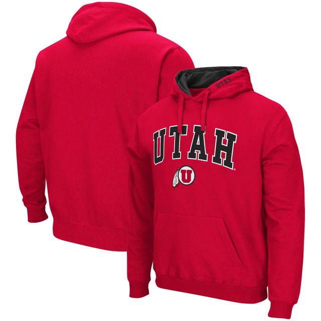 Sweat à capuche Colosseum Red Utah Utes Arch and Logo pour homme