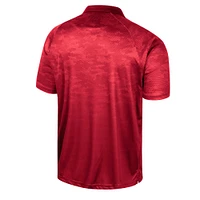 Men's Colosseum Red Utah Utes Honeycomb Raglan Polo