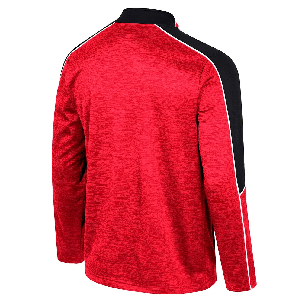 Veste Colosseum Red Utah Utes Marled Half-Zip pour homme