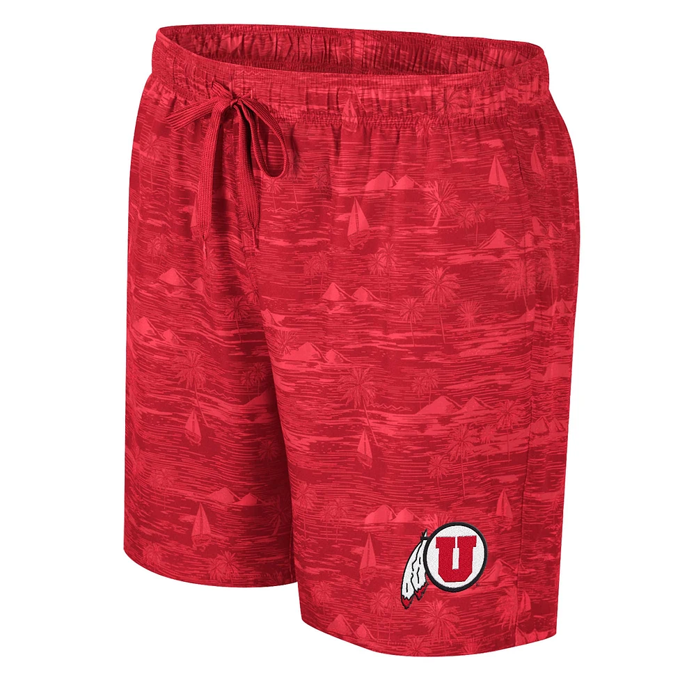 Short de bain Colosseum rouge Utah Utes Ozark pour hommes