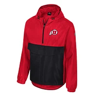 Men's Colosseum  Red Utah Utes Reloaded Anorak Half-Zip Jacket