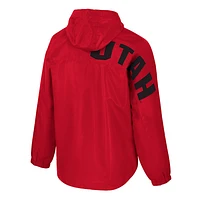 Men's Colosseum  Red Utah Utes Reloaded Anorak Half-Zip Jacket