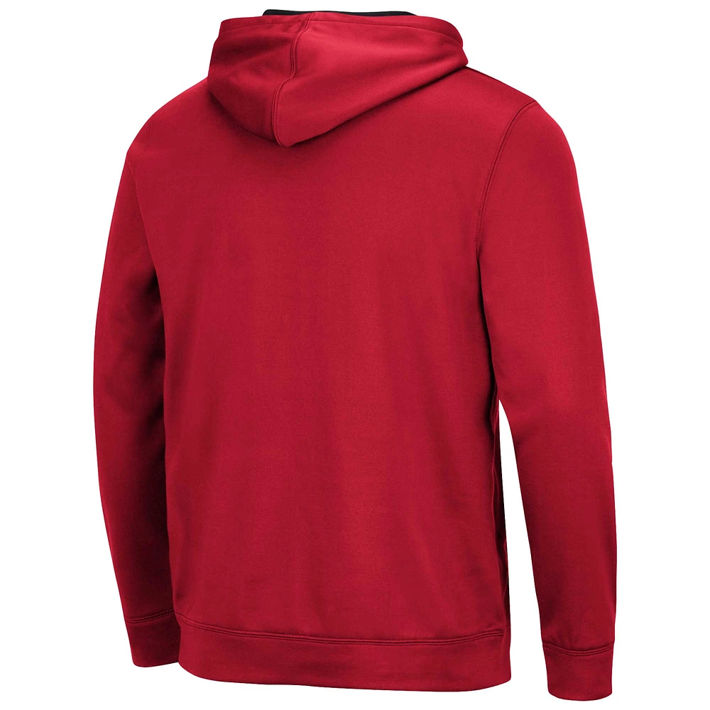 Men's Colosseum Red Utah Utes Resistance Pullover Hoodie