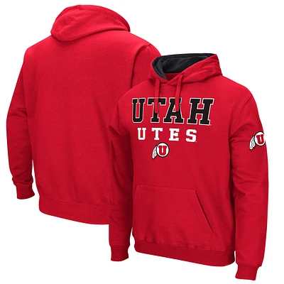 Sweat à capuche Colosseum Red Utah Utes Sunrise pour homme