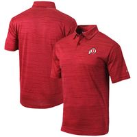 Men's Columbia Golf Red Utah Utes Omni-Wick Set Polo