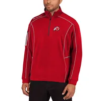 Columbia Golf Red Utah Utes Shotgun Omni-Wick Veste à enfiler quart de zip pour homme