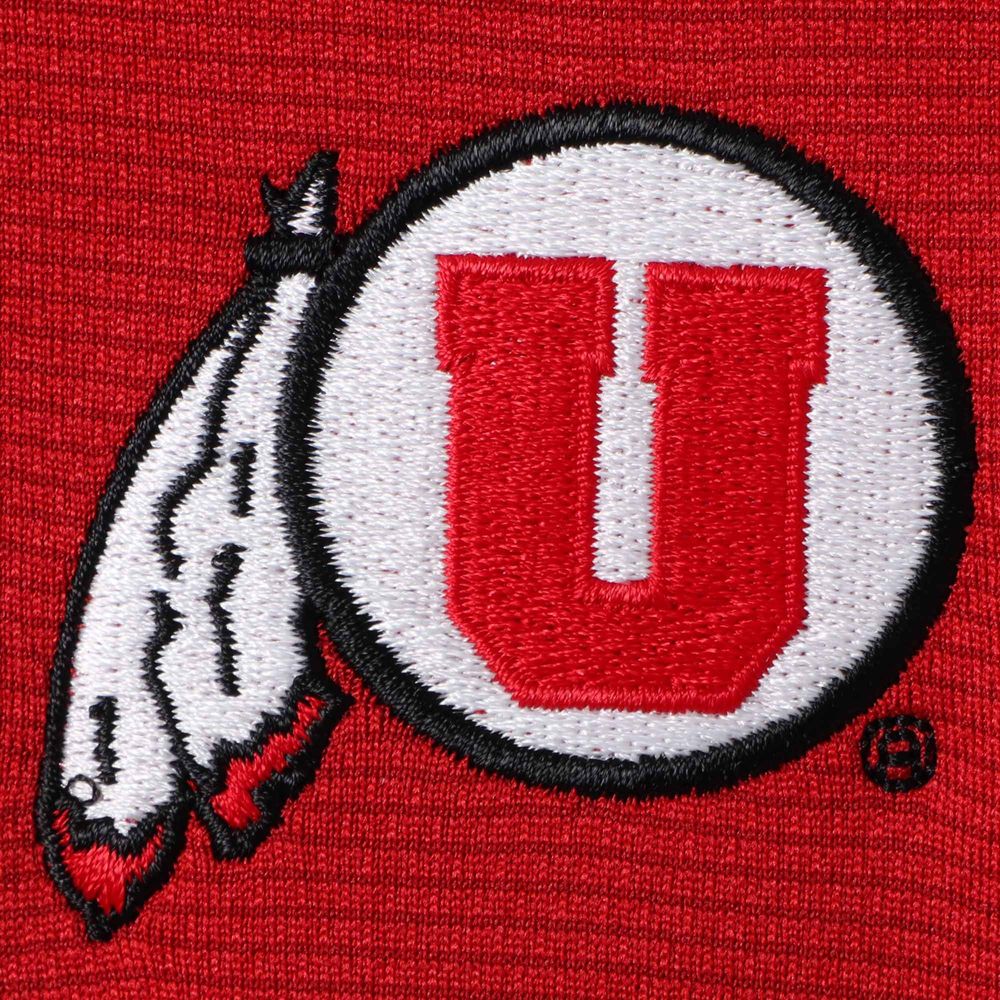 Men's Columbia Golf Red Utah Utes Shotgun Omni-Wick Quarter-Zip Pullover Jacket