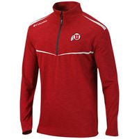 Men's Columbia Red Utah Utes Scorecard Quarter-Zip Jacket