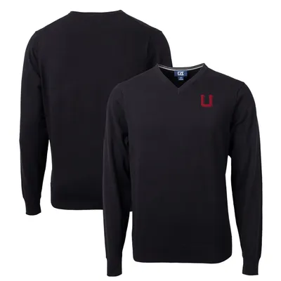 Utah Utes Cutter & Buck Lakemont Tri-Blend V-Neck Pullover Sweater