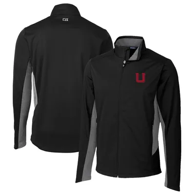 Utah Utes Cutter & Buck Navigate Softshell Big Tall Full-Zip Jacket - Black