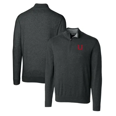 Utah Utes Cutter & Buck Lakemont Tri-Blend Big Tall Quarter-Zip Pullover Sweater