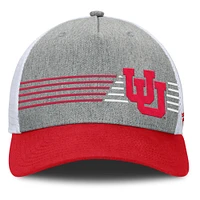Casquette ajustable Fanatics Heather Grey/Red Utah Utes pour hommes