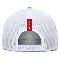 Casquette ajustable Fanatics Heather Grey/Red Utah Utes pour hommes