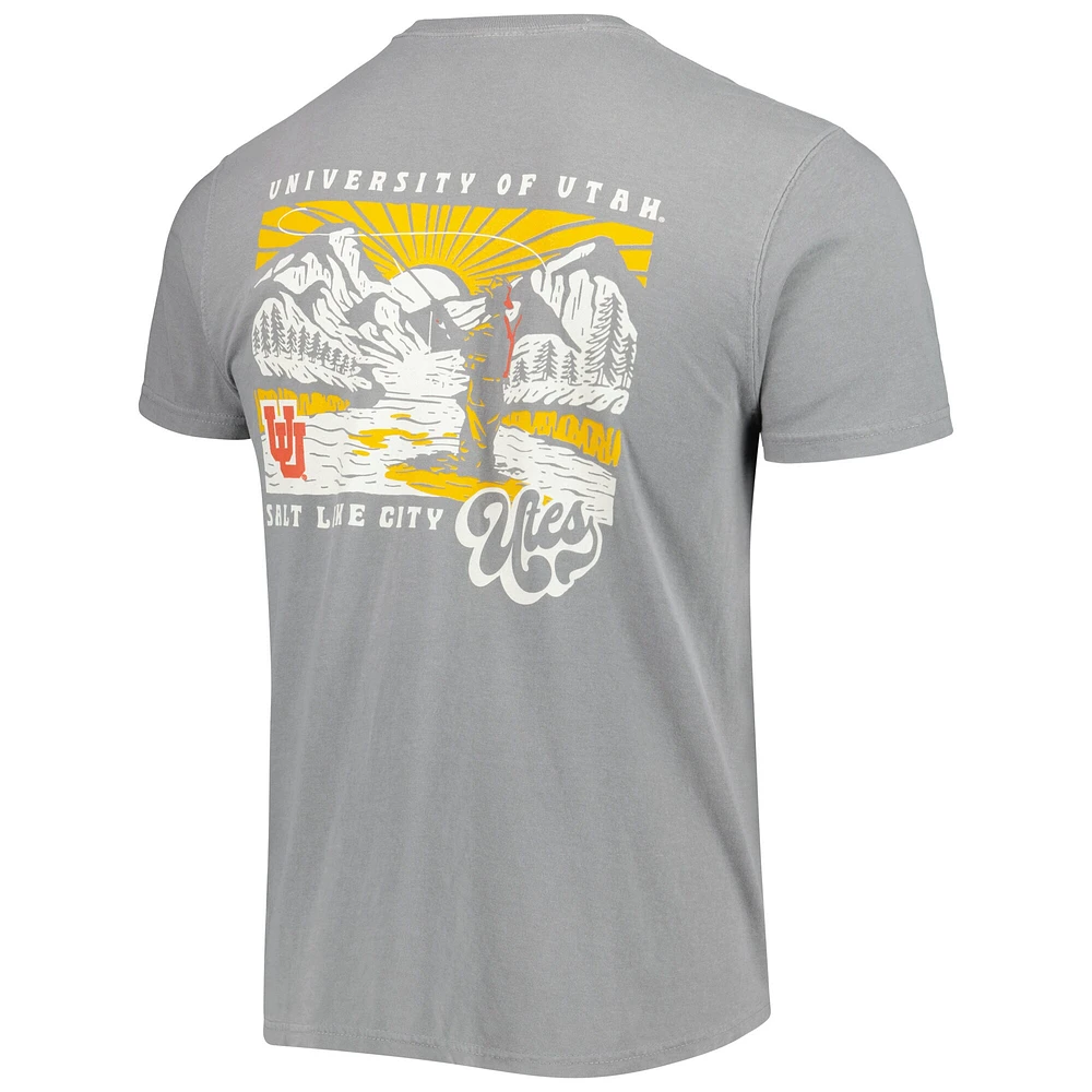 T-shirt gris Utah Utes Hyperlocal pour homme