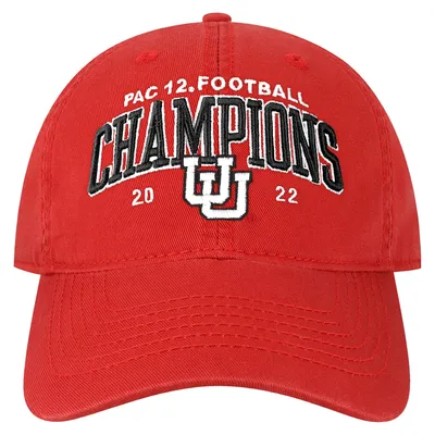 Utah Utes Legacy Athletic 2022 PAC-12 Champions  Bold Arch EZA Relaxed Twill Adjustable Hat - Scarlet