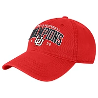 Men's Legacy Athletic Scarlet Utah Utes 2022 PAC-12 Champions  Bold Arch EZA Relaxed Twill Adjustable Hat