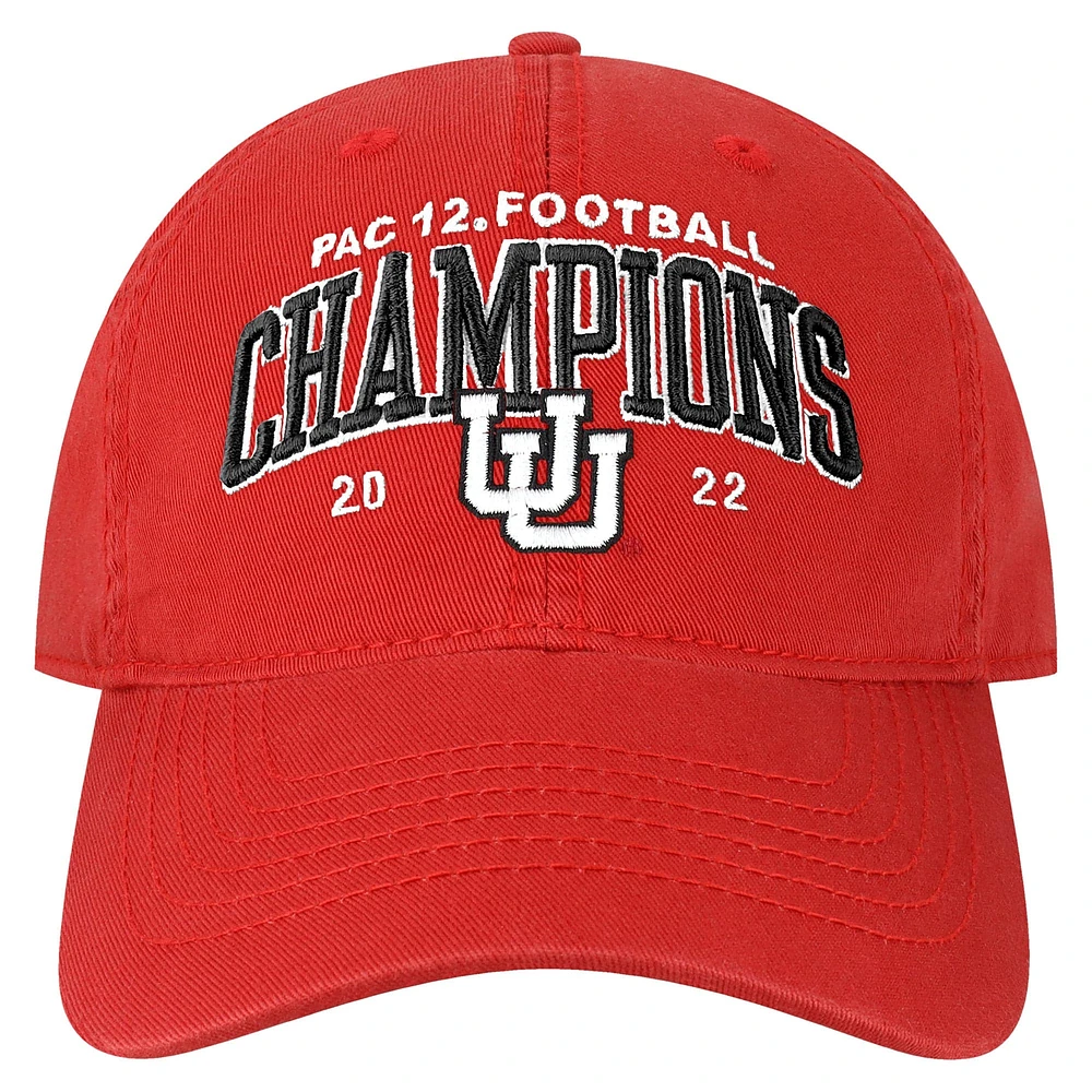 Men's Legacy Athletic Scarlet Utah Utes 2022 PAC-12 Champions  Bold Arch EZA Relaxed Twill Adjustable Hat