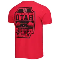 T-shirt rouge Utah Utes Logo Campus Icon pour homme