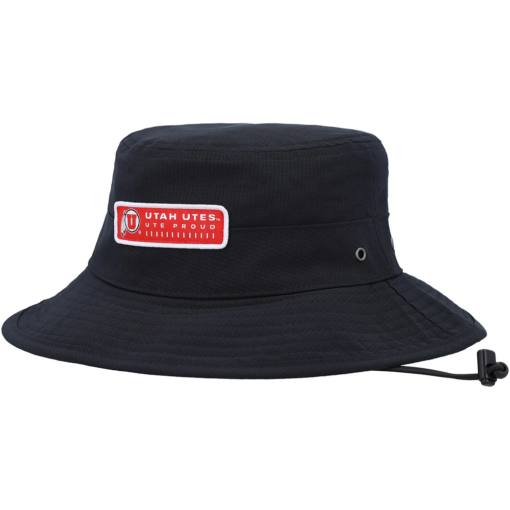 Chapeau bob Utah Utes Performance Boonie Under Armour pour hommes, noir