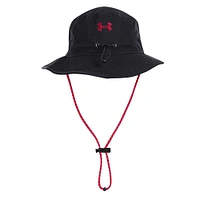 Chapeau seau Boonie Performance Under Armour noir pour homme Utah Utes