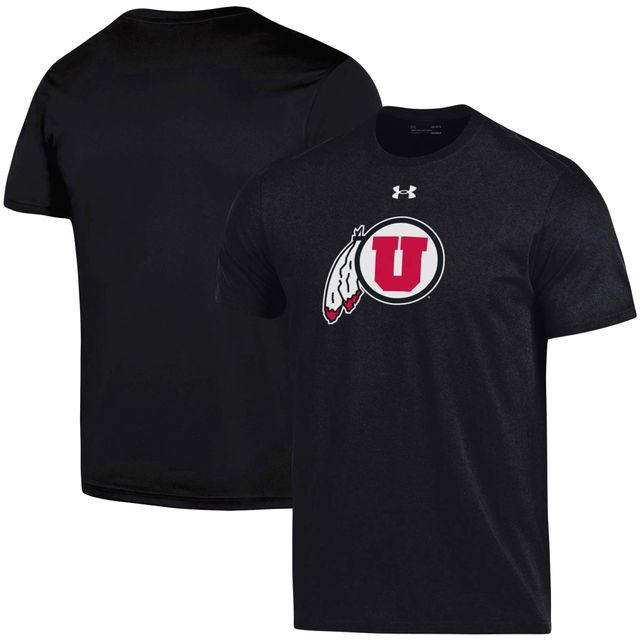 Under Armour - T-shirt en coton noir avec logo Utah Utes School pour homme